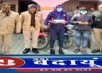 वजीरगंज पुलिस ने बाइक चोर गिरोह के दो सदस्यों सहित बरामद की बाइकें