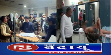 बदायूं की सहसवान कोतवाली परिसर में पीड़ित ने किया आत्मदाह का प्रयास