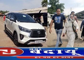 वैयरियर पार कर नामांकन करने पहुंची पूर्वमंत्री आबिद रजा की पत्नी फात्मा रजा, गाड़ी सीज