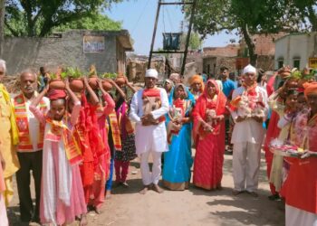 शिव मंदिर में देवी देवताओं की हुई प्राण प्रतिष्ठा