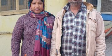 ठेला खोमचा वाले दंपति पर फरसा से किया हमला