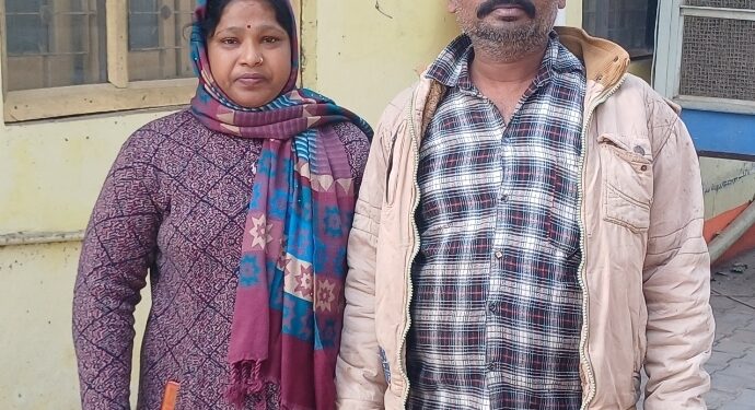 ठेला खोमचा वाले दंपति पर फरसा से किया हमला