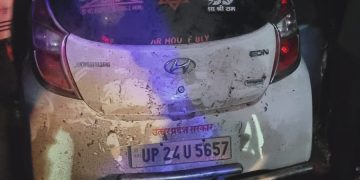 उत्तर प्रदेश सरकार लिखी गाड़ी से 12 किलो मीटर तक घसीटते बदायूं पहुंचा युवक का शव, हंगामा