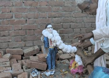 बिसौली के ढोरनपुर में बाबा साहेब की प्रतिमा लगाने पर बने तनावपूर्ण हालात