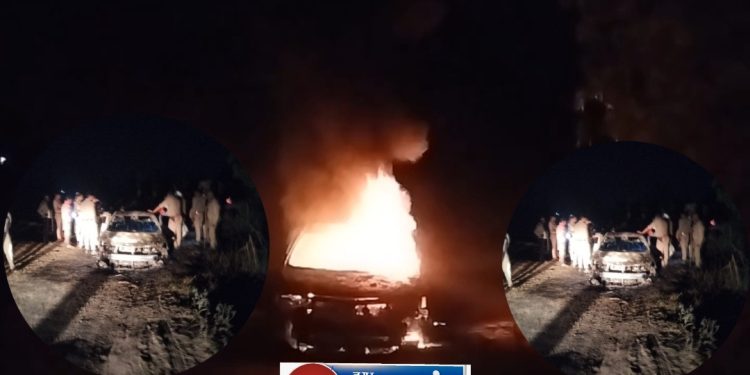 बदायूं में दर्दनाक हादसा : कार में जिंदा जले दंपति, महिला की मौत पति गम्भीर घायल