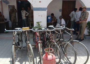 पुलिस ने 6 चोरी की साइकिलें व गैस सिलेंडर सहित आरोपी को दबोचा