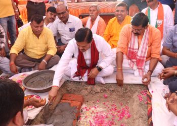 केंद्रीय मंत्री ने किया उत्सव भवन का शिलान्यांस, बोले सदर विधानसभा में बह रही विकास की गंगा
