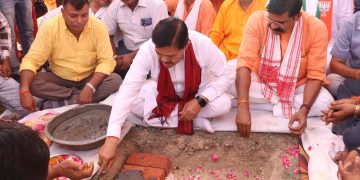 केंद्रीय मंत्री ने किया उत्सव भवन का शिलान्यांस, बोले सदर विधानसभा में बह रही विकास की गंगा