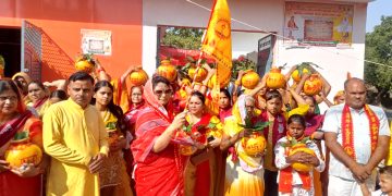 ज्योति कलश रथ यात्रा का हुआ पूजन, देवकली पटना से बदायूं तक गूंजे गायत्री मंत्र
