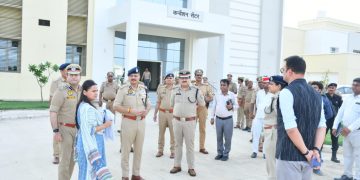 बदायूं में महिला पीएसी बटालियन के निर्माण कार्य का डीजी पीएसी सहित अफसरों ने किया निरीक्षण