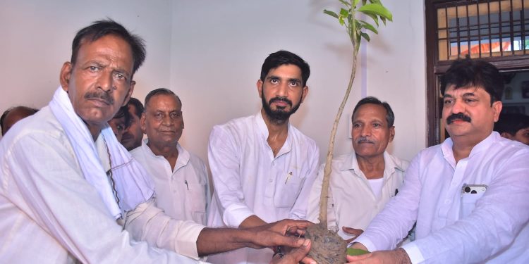 शेखूपुर विधानसभा में स्व. सरनाम सिंह यादव की स्मृति में विशाल पौधारोपण