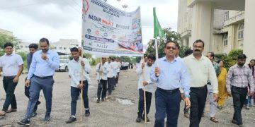 नशा मुक्त भारत अभियान के तहत मेडिकल कॉलेज में निकली जागरूकता रैली
