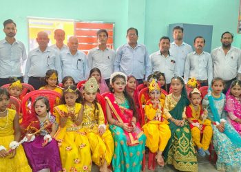 श्रीराम सरस्वती विद्या मंदिर में राधा-कृष्ण स्वरूप सज्जा प्रतियोगिता
