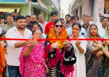 नेकपुर में 18.67 लाख की सड़क-नाली निर्माण का फात्मा रजा ने किया उद्घाटन