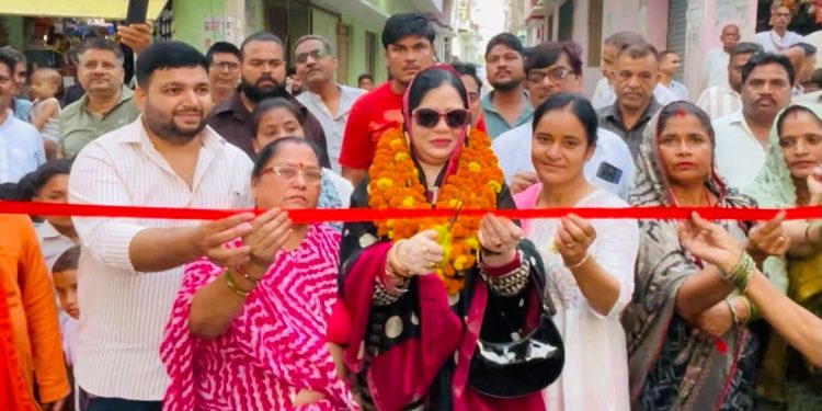 नेकपुर में 18.67 लाख की सड़क-नाली निर्माण का फात्मा रजा ने किया उद्घाटन