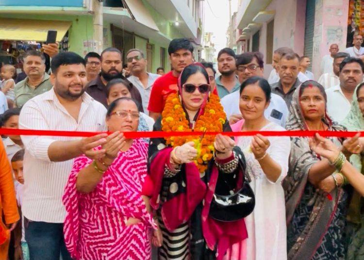 नेकपुर में 18.67 लाख की सड़क-नाली निर्माण का फात्मा रजा ने किया उद्घाटन