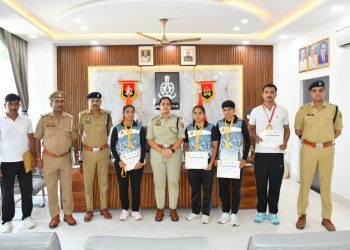 पुलिस खिलाड़ियों ने वॉलीबॉल और सेपकटकरा प्रतियोगिता में जीते पांच पदक
