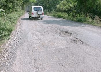 गहरे गड्ढों में तब्दील एमएफ हाईवे, हादसे का खतरा बढ़ा
