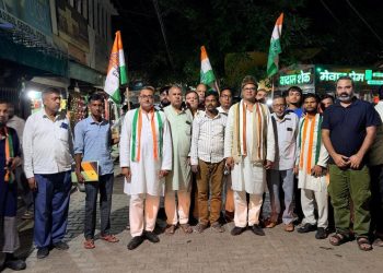 ककराला में कांग्रेस ने निकाला वोट बचाओ देश बचाओ मार्च