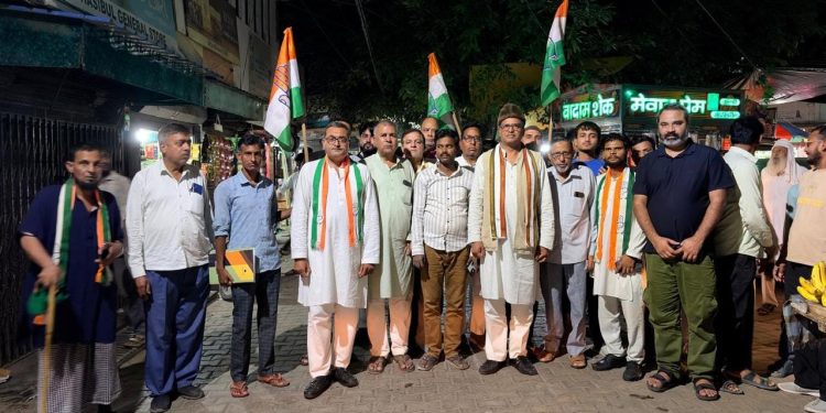 ककराला में कांग्रेस ने निकाला वोट बचाओ देश बचाओ मार्च