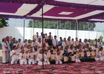 ब्लूमिंगडेल स्कूल में ताइक्वांडो खिलाड़ियों की येलो बेल्ट परीक्षा संपन्न