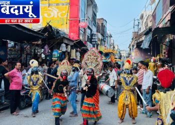 बदायूं में धूमधाम से निकाली गई भव्य शिव विवाह शोभायात्रा