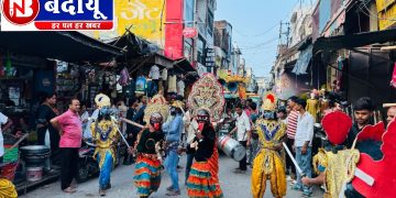 बदायूं में धूमधाम से निकाली गई भव्य शिव विवाह शोभायात्रा